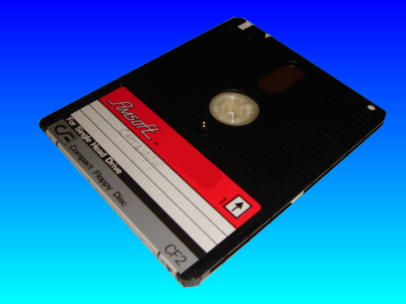 A 3 inch floppy disk from Amstrad computer having files transferred and recovered, after which they will be converted to Word or Excel documents, or even pdfs.