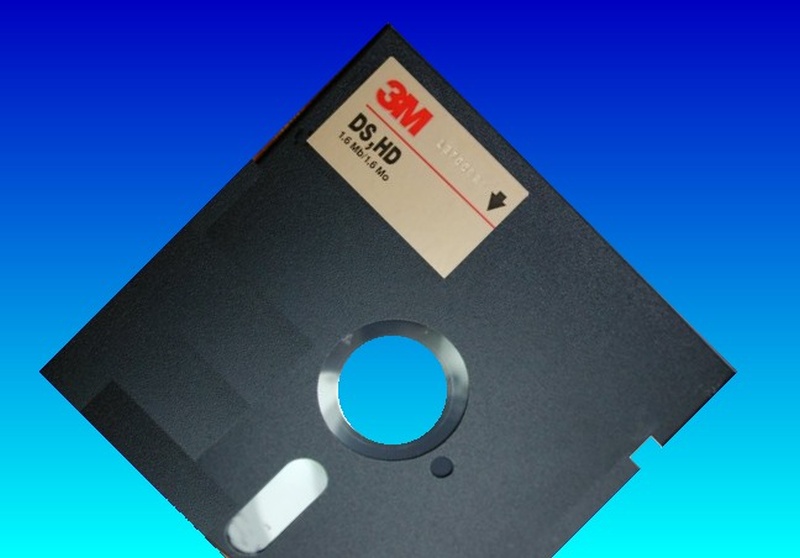 An old flopy disk used in a Cromenco operating under CDOS.
