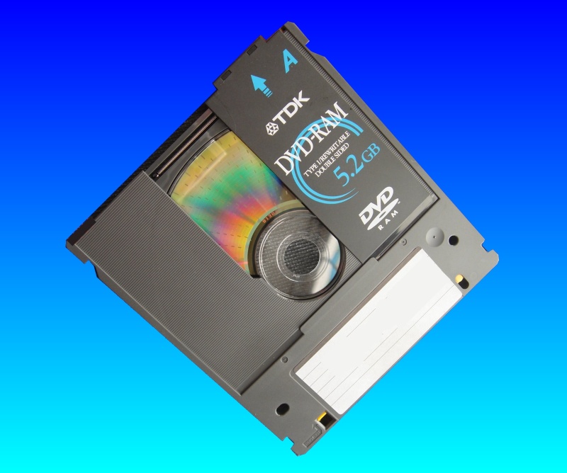 A TDK Type 1 DVD-RAM cartridge that needed its files copying.