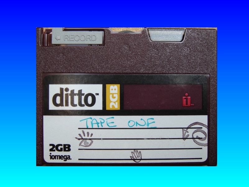 A Ditto 2GB Tape requiring data transfer.