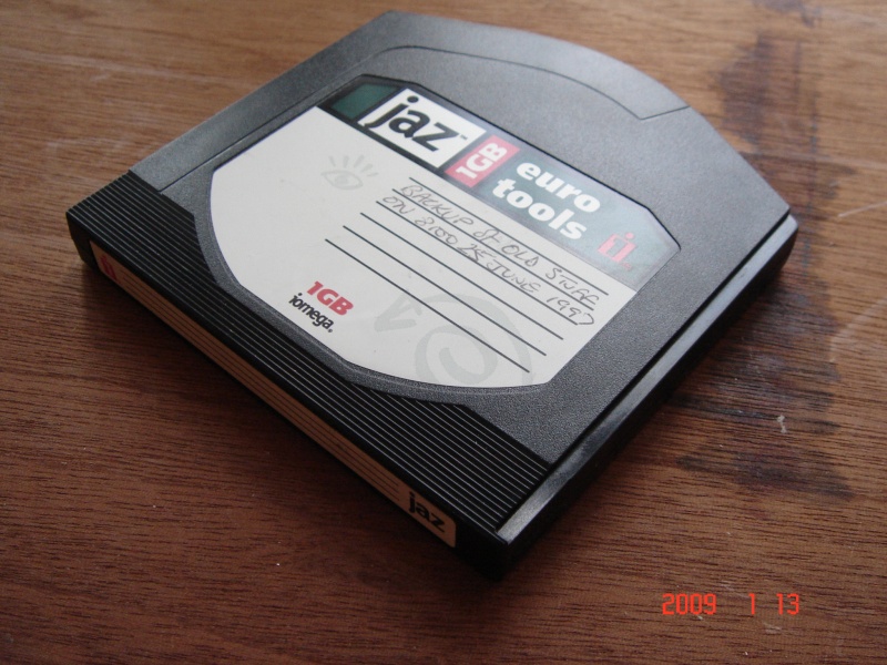 A Jaz disk being recovered.