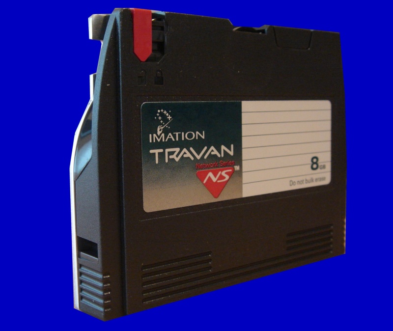 A QIC travan tape used in a Unix system to operate CNC machine.. The files were stored using tar so we restored them to a CD and made the files readable on a Windows PC.