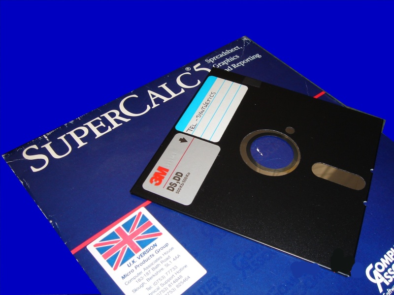Supercalc spreadsheets being recovered from 5.25 floppy disk and converted to Microsoft Excel office.