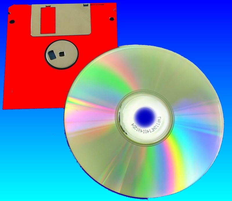 Floppy disk containing word perfect files for conversion to CD.