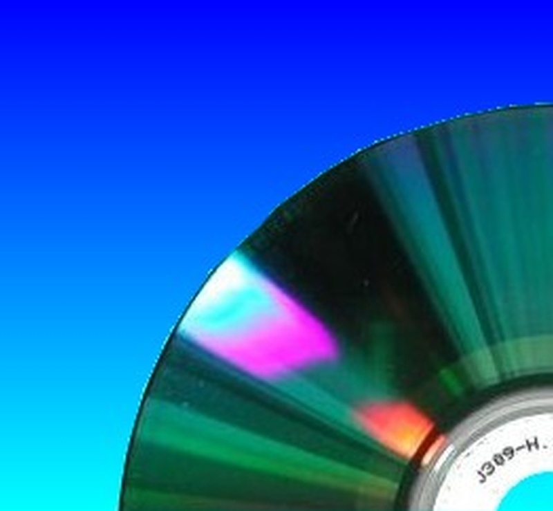 The corner of the DVD data side where files are burnt to the disc. This particular DVD had a slideshow movie on it that the customer needed converting to .jpg files.