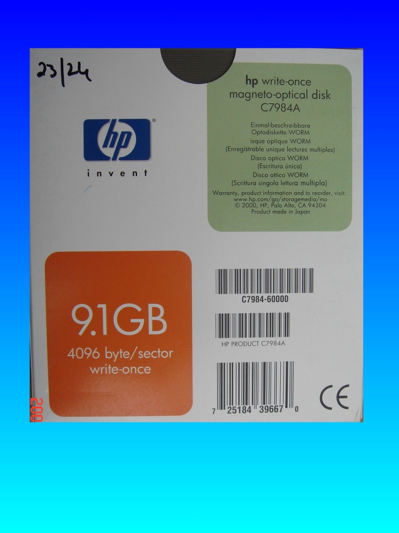 An Open Text HP Magneto Optical Disk used to store scanned documents.