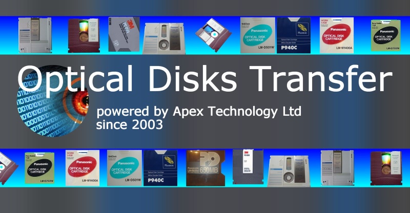 We convert many different Optical Disks. We transfer Optical Disks from Jukebox Library Auto-Changer, filesystem not recognised, WORM, and Document File Scanner