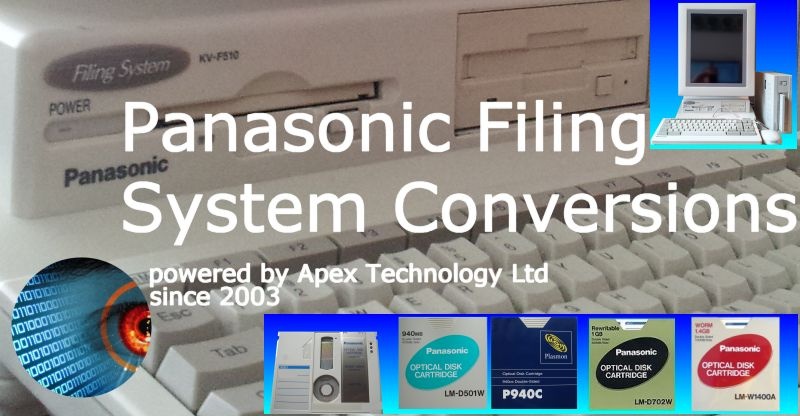 Panasonic KVF510 KVF520 KVF51MU Panacabi Electronic Filing System Optical Disks Convert Transfer Files Images Recover Data Extract Copy Export PDF Fuji D-File