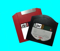 Iomega's OneStep (1-Step) backup used on Jaz and Zip disks. This is not to be confused with 1-step for Ditto Cartridge Tapes from Tecmar or Iomega Tools. These disks were undergoing restore to extract their files from the One-Step backup archive file. 