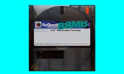 An 88mb 5.25 inch Syquest Data Cartridge.
